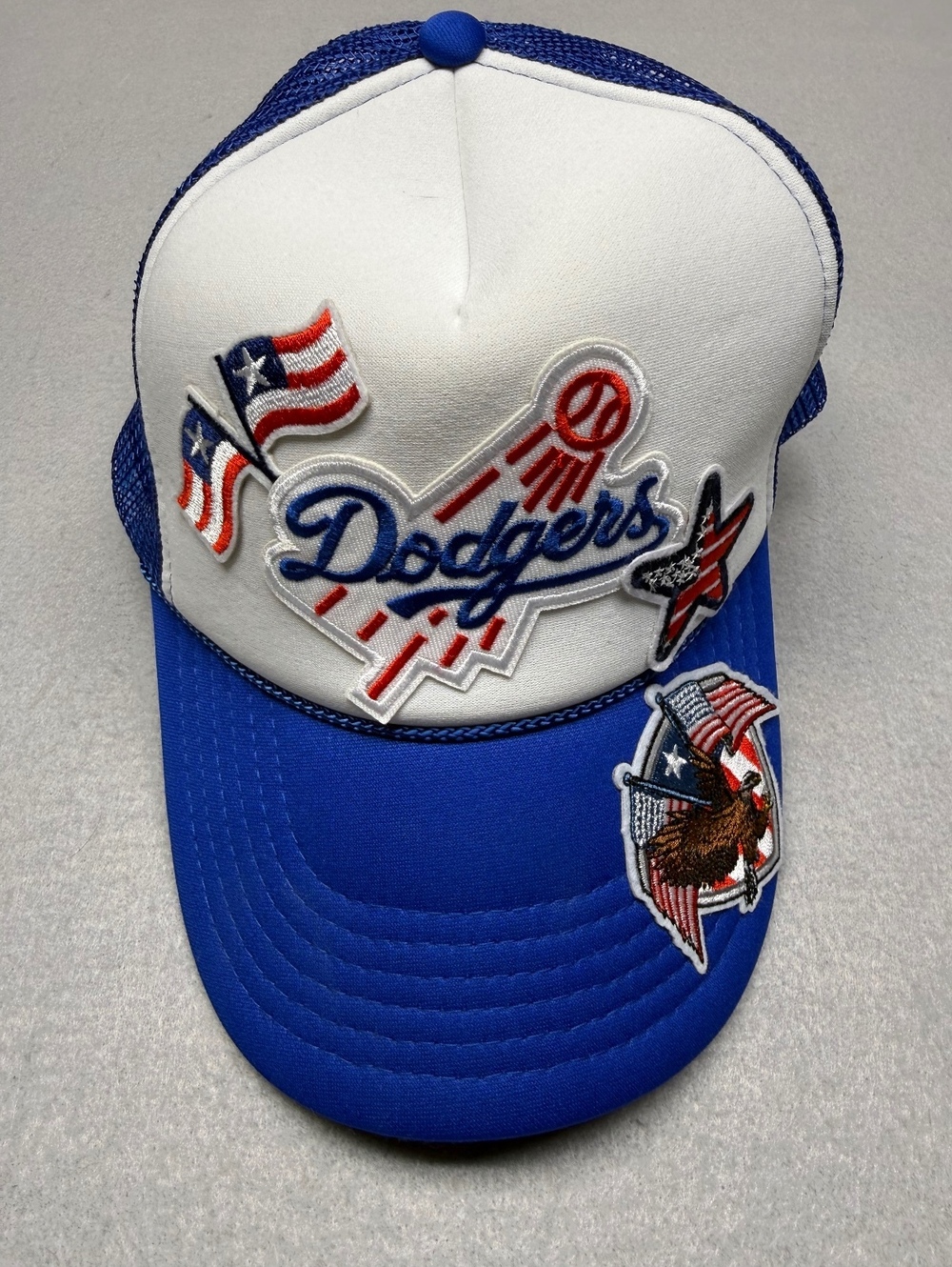 Dodgers OTTO Mesh Baseball Cap One Size Blue White
